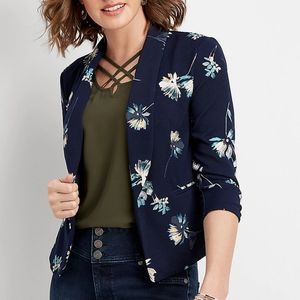 Maurices Navy Floral Blazer